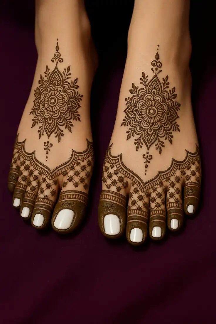 leg mehndi design simple and easy