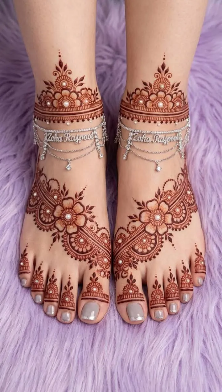 Leg Mehndi Design