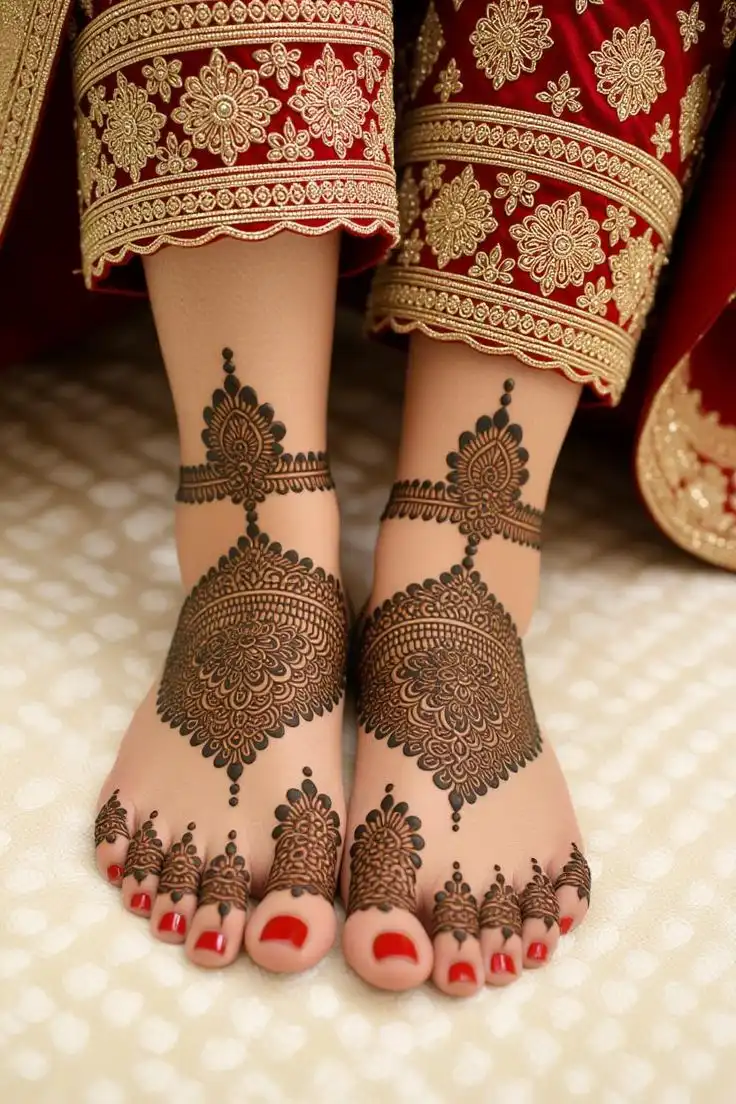leg simple mehndi design image