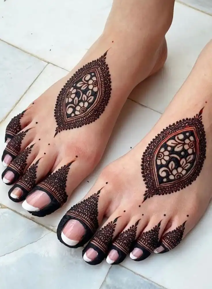 leg simple mehndi design pictures