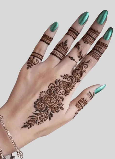 modern back hand mehndi design picture