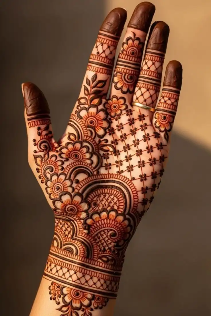 modern front hand mehndi design photos