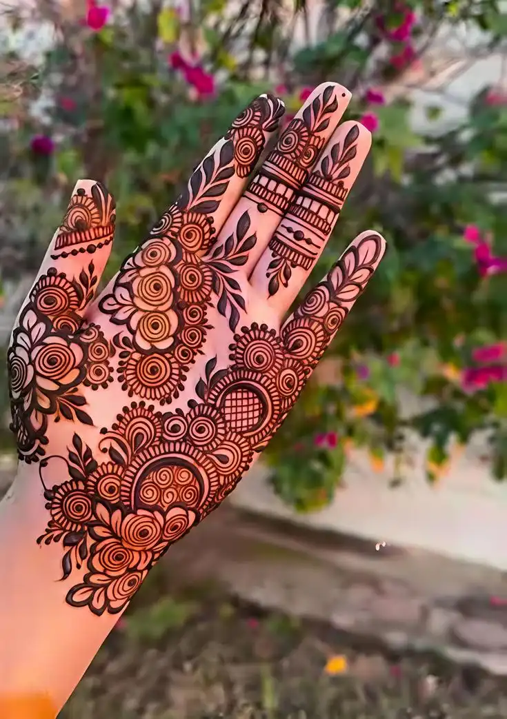 modern front hand mehndi design photos