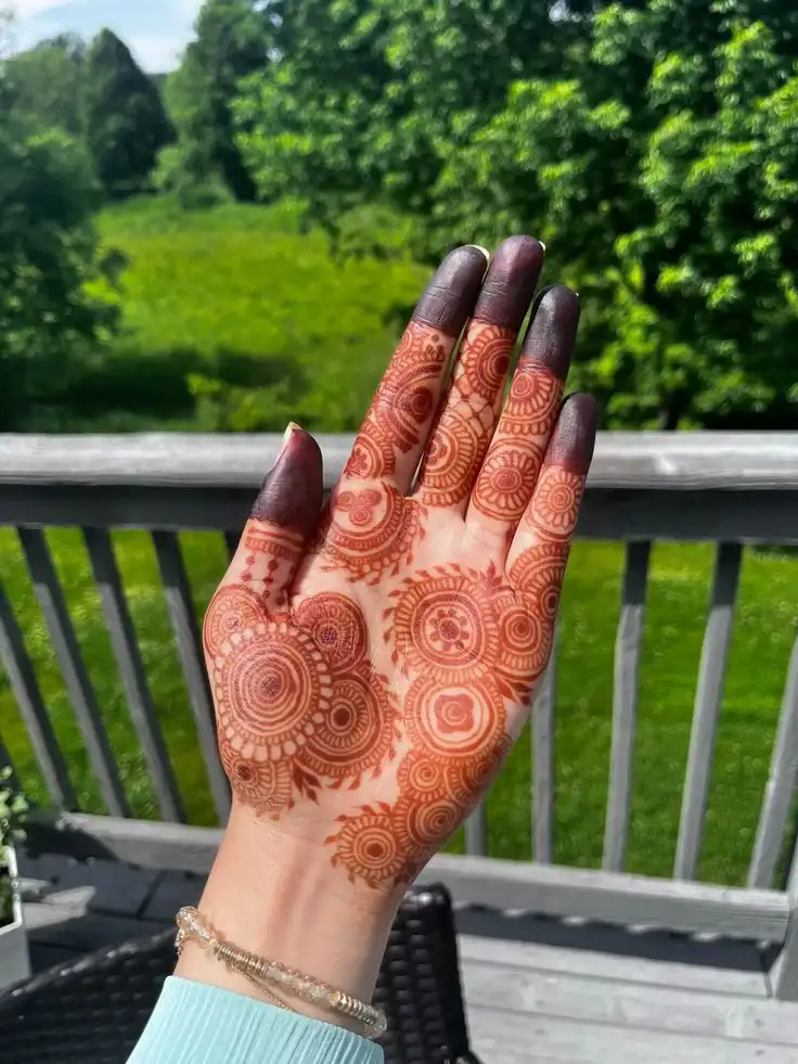 modern front hand mehndi designs pictures
