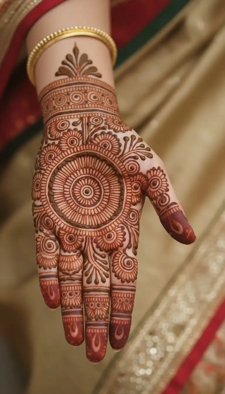 modern front hand mehndi designs pictures