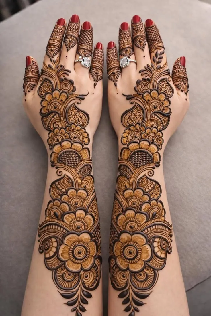 Modern Full Hand Mehndi Design