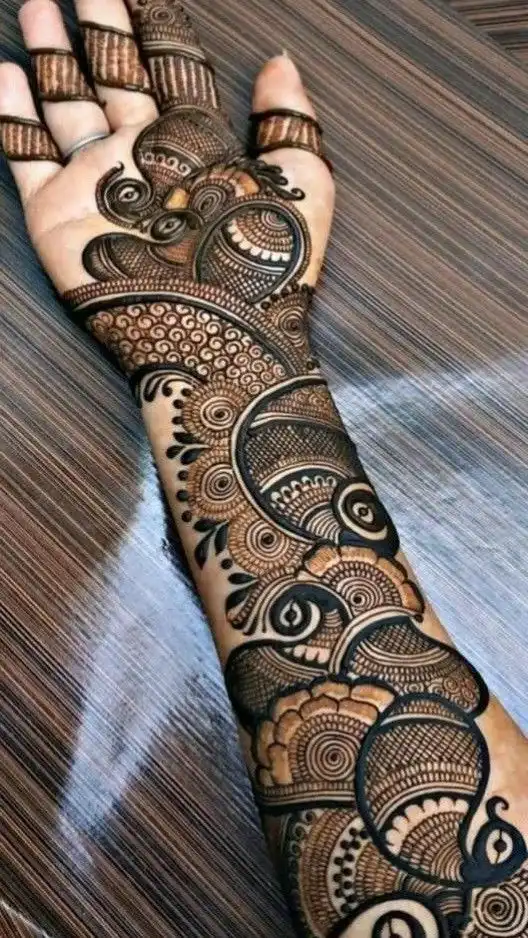 modern full hand mehndi design image