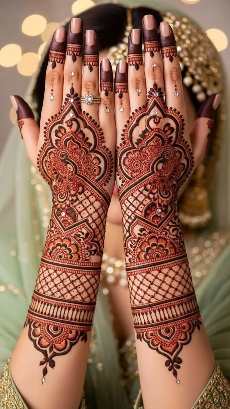 Modern Full Hand Mehndi Design