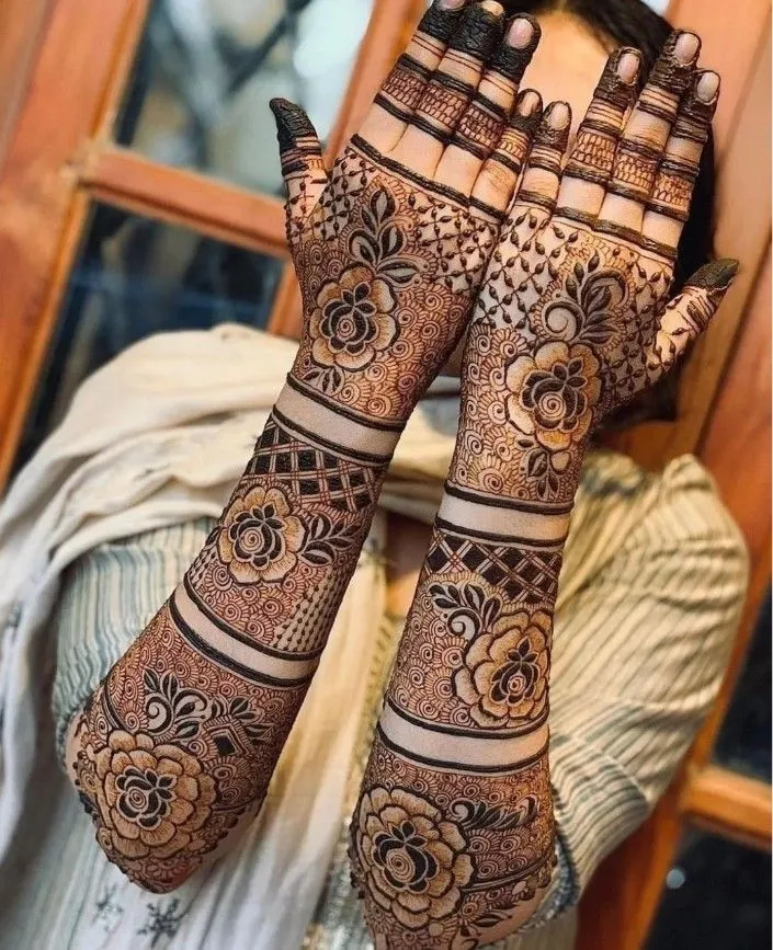 Modern Full Hand Mehndi Design Picture