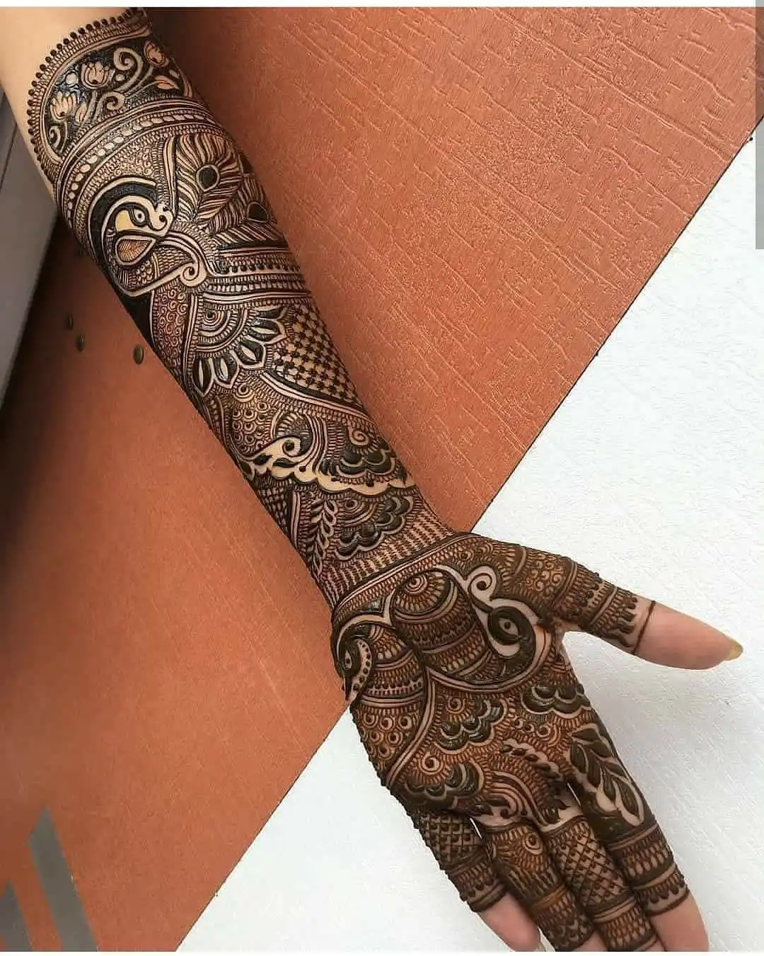 modern full hand mehndi designs photo