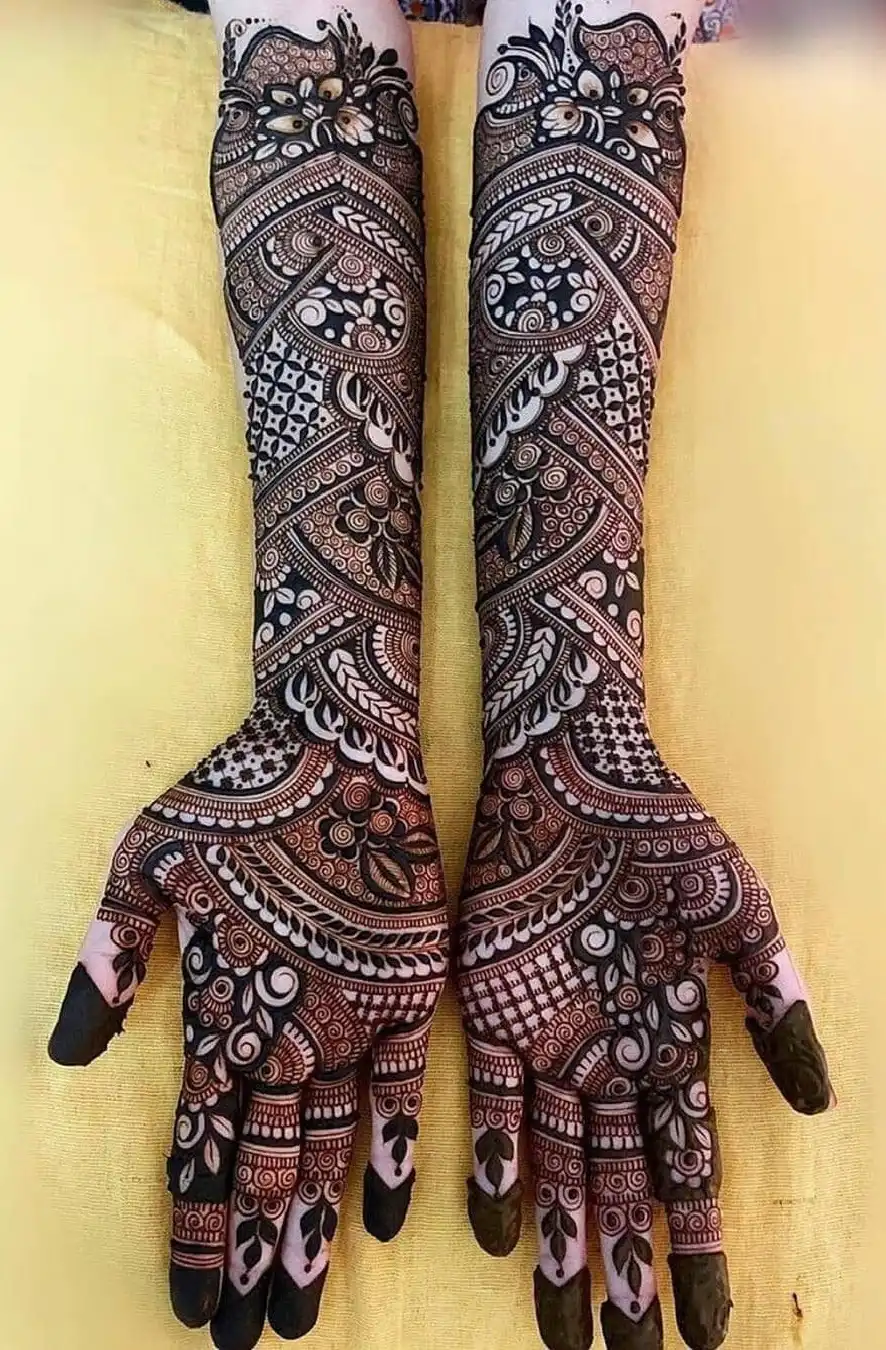 modern full hand mehndi designs photos