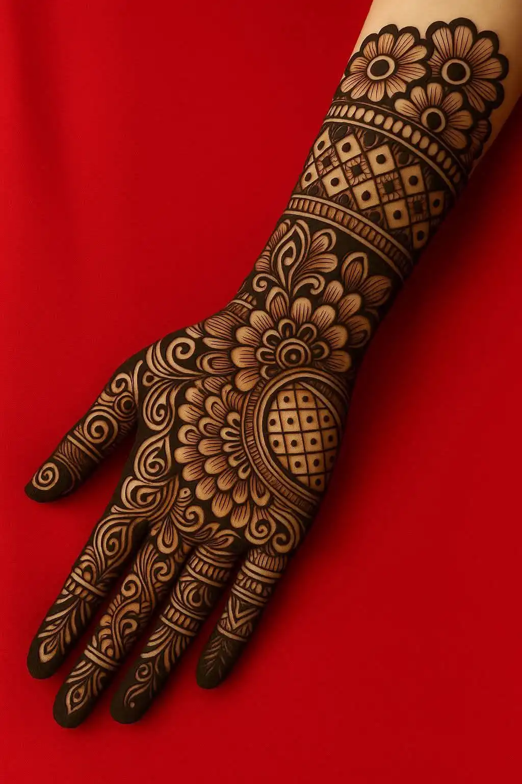modern full hand mehndi designs pics