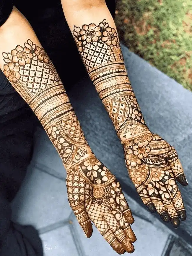 modern full hand mehndi designs picture