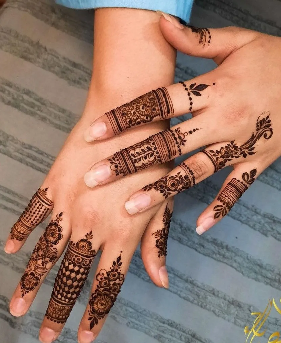 only finger mehndi design image