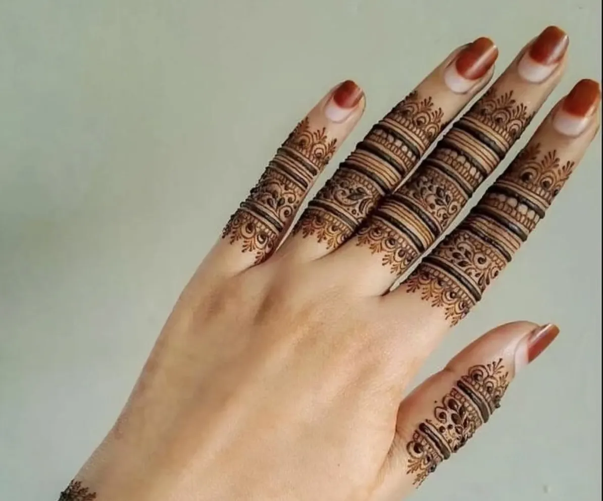 only finger mehndi design images