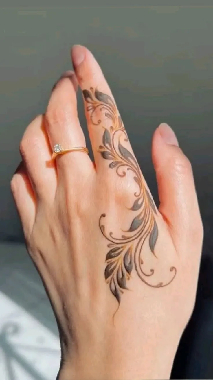 only finger mehndi design images
