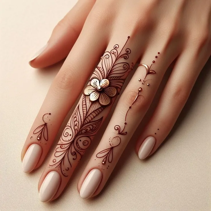 only finger mehndi design images