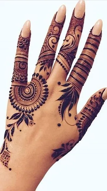 only finger mehndi design photo