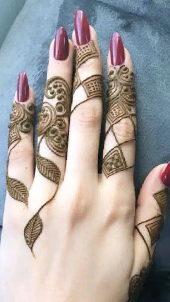 only finger mehndi design photo