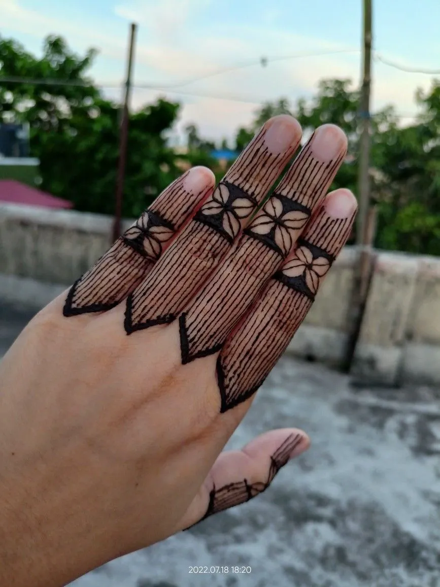 only finger mehndi design photo