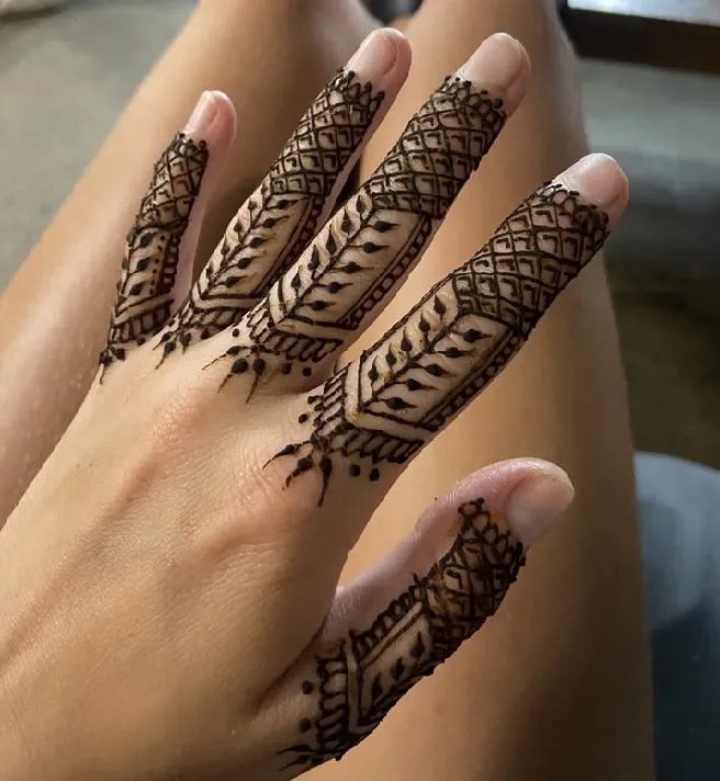 only finger mehndi design pics