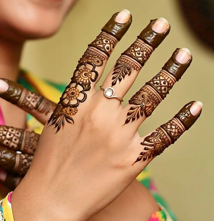 only finger mehndi design picture