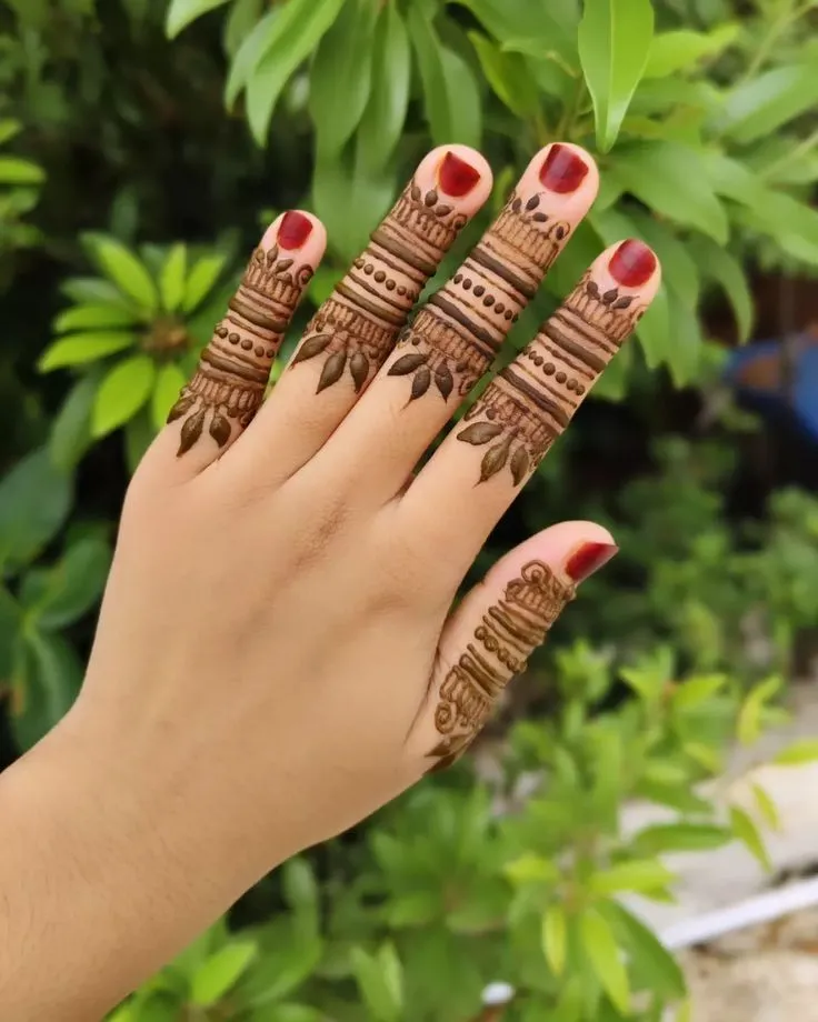 only finger mehndi design picture