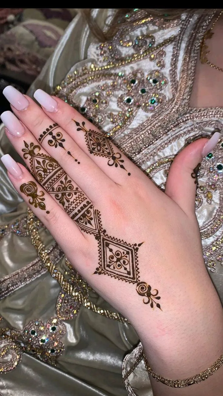 only finger mehndi design picture