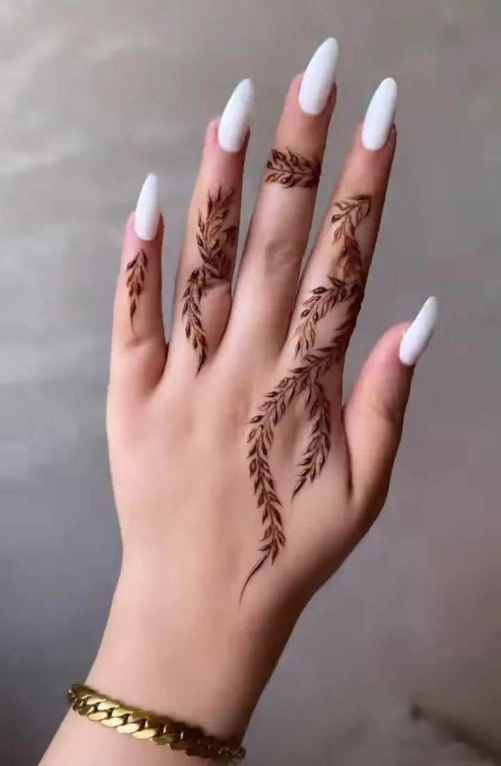 only finger mehndi design picture
