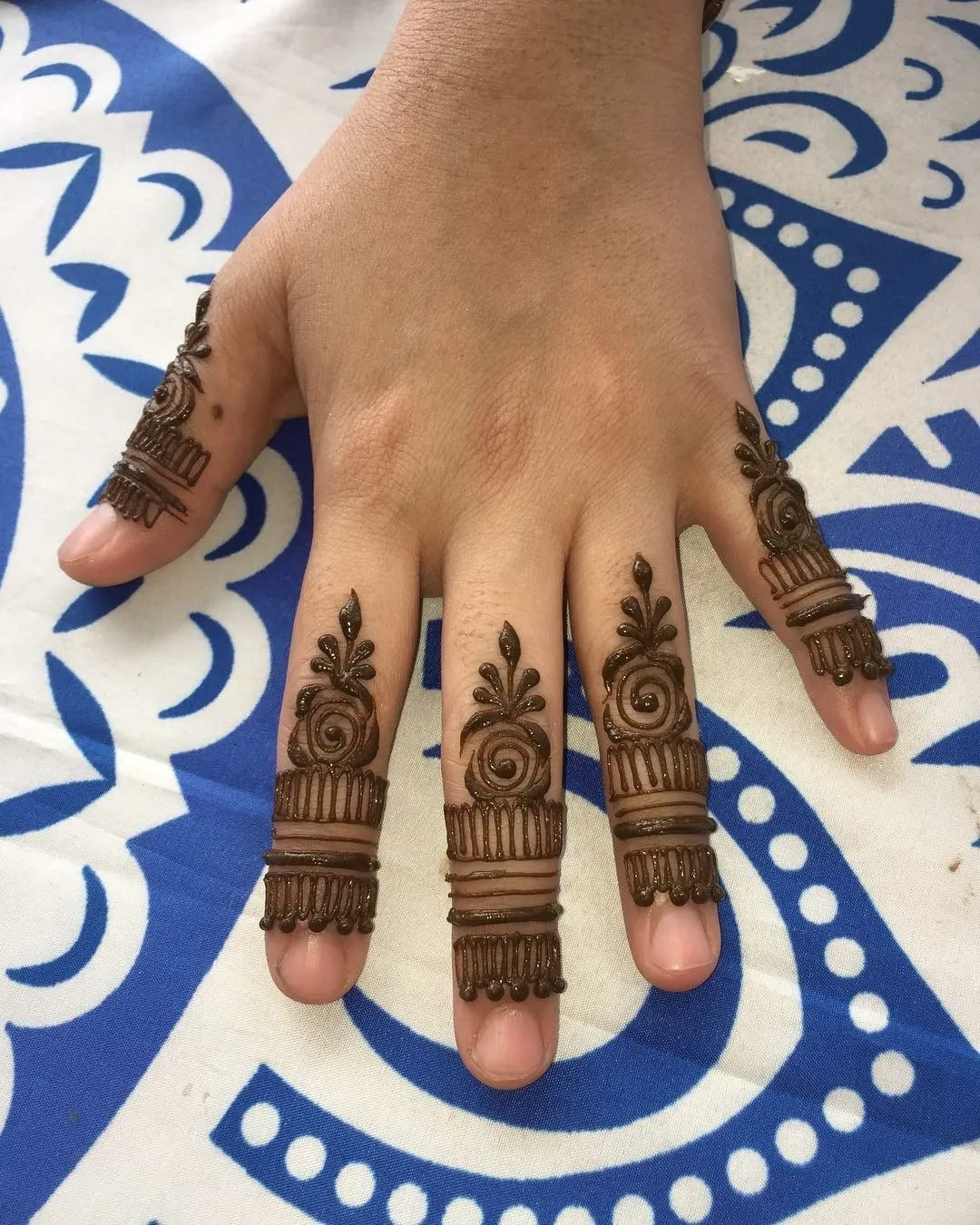 only finger mehndi design picture