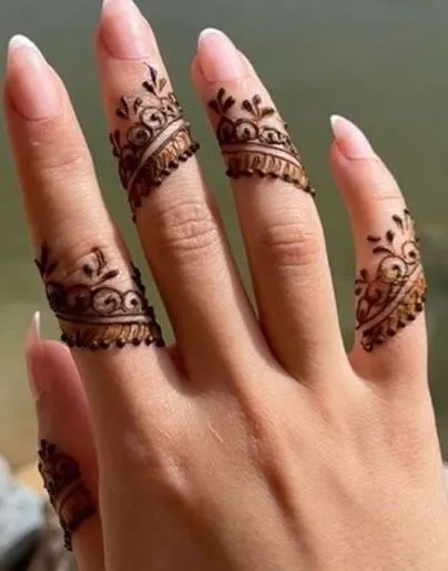 only finger mehndi design pictures