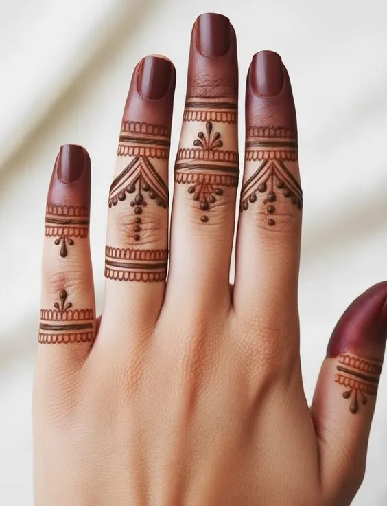 only finger mehndi design