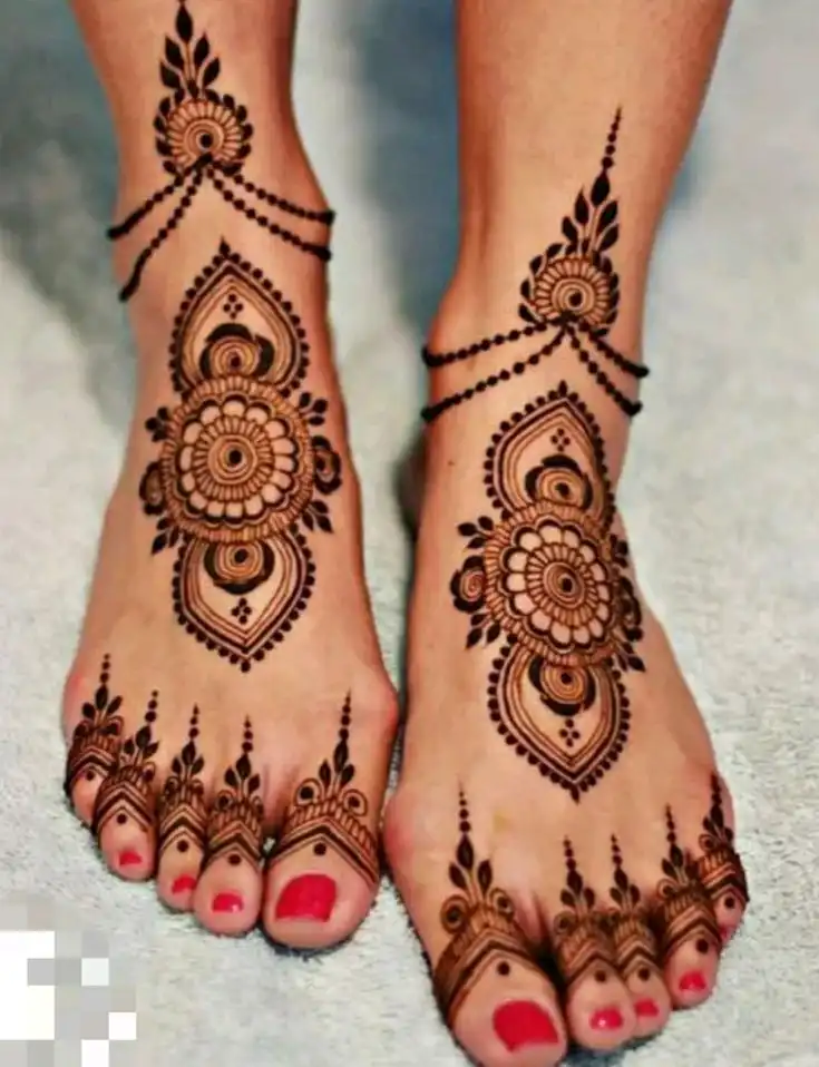 pair ki mehndi design image