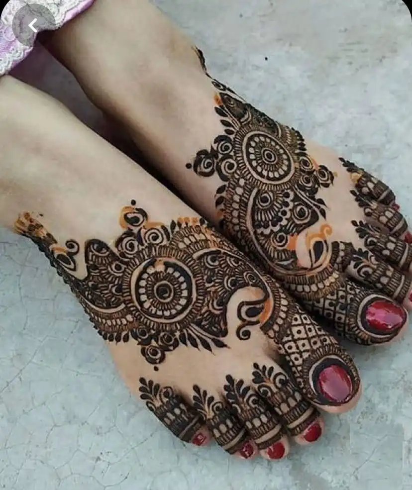 pair ki mehndi design photos