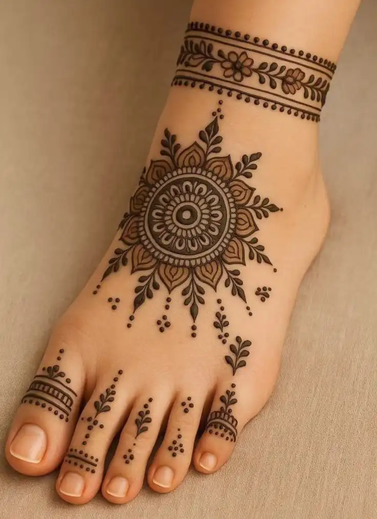 per mehndi design picture
