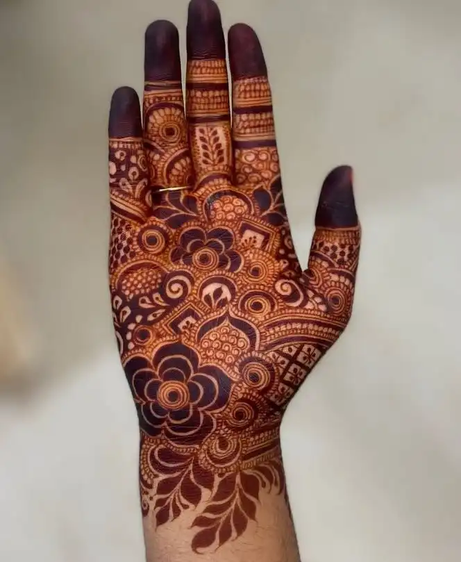 right front hand mehndi design photo
