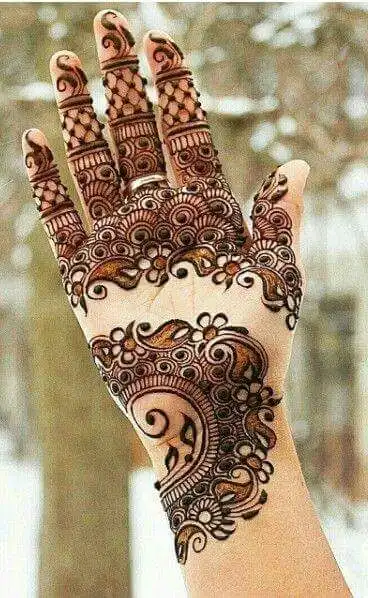 right front hand mehndi design picture