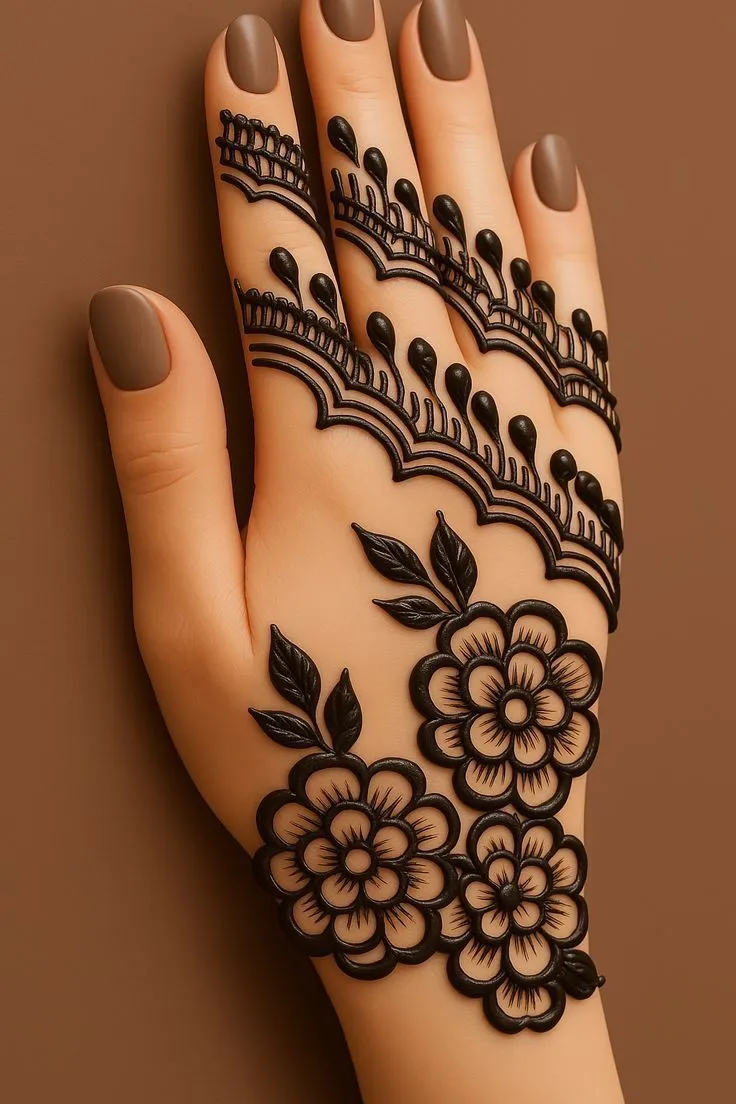 Right Hand Back Side Mehndi Design