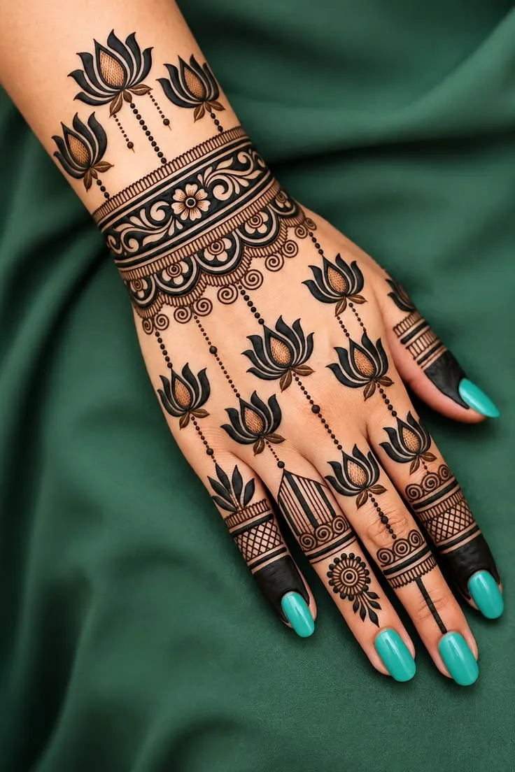 Right Hand Back Side Mehndi Design