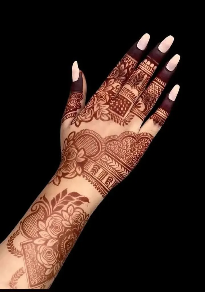 Right Hand Back Side Mehndi Design Photo
