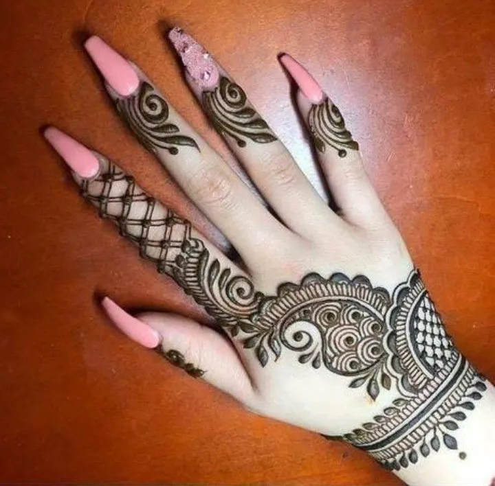 right hand back side mehndi design pics