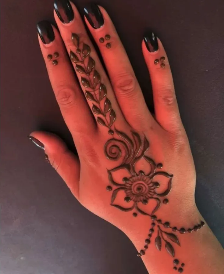 right hand back side mehndi design pictures