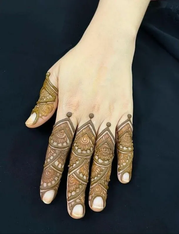 royal finger mehndi design pics
