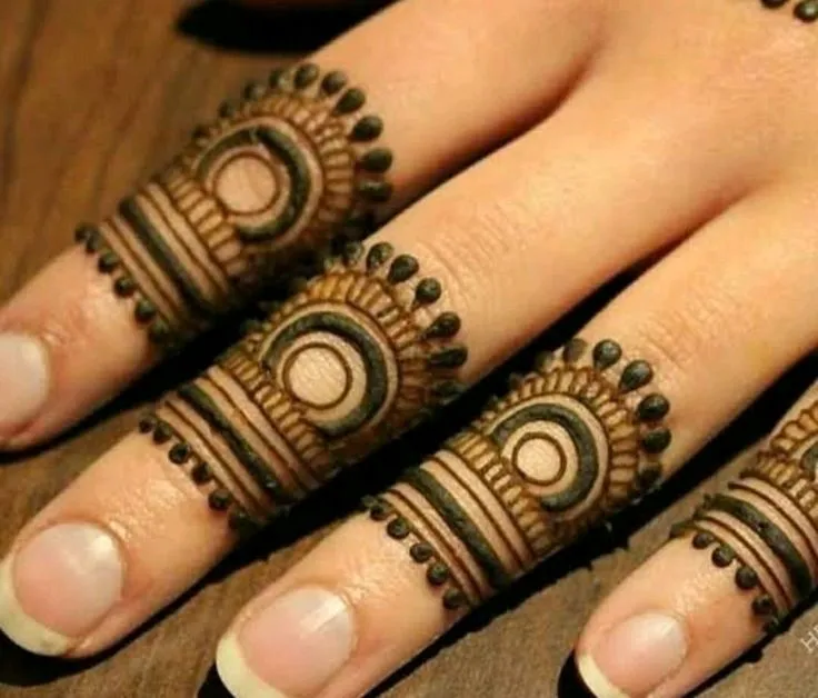 simple finger mehndi design pics