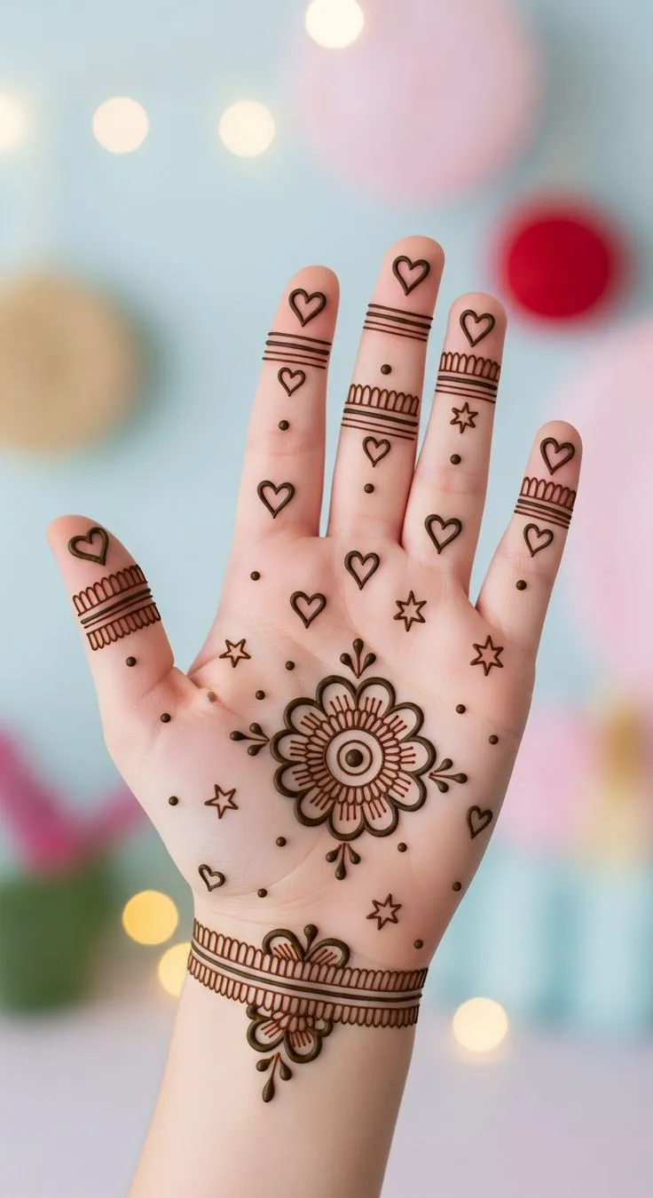 Simple Front Hand Mehndi Design Image