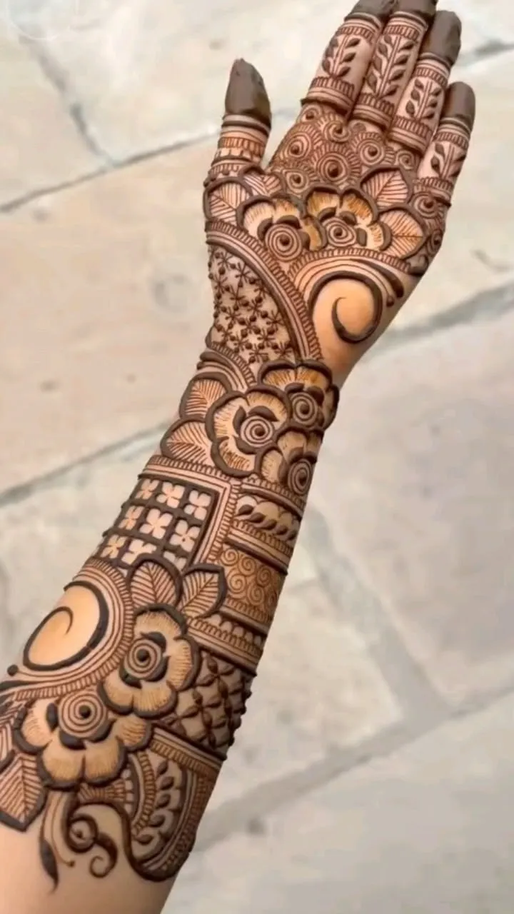 Simple Full Hand Mehndi Design
