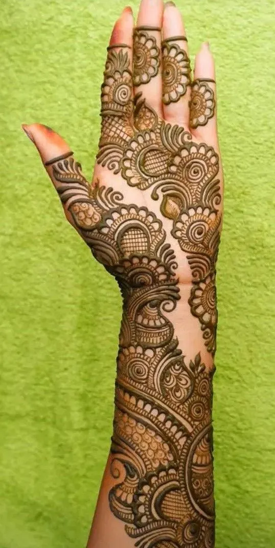 Simple Full Hand Mehndi Design Photos