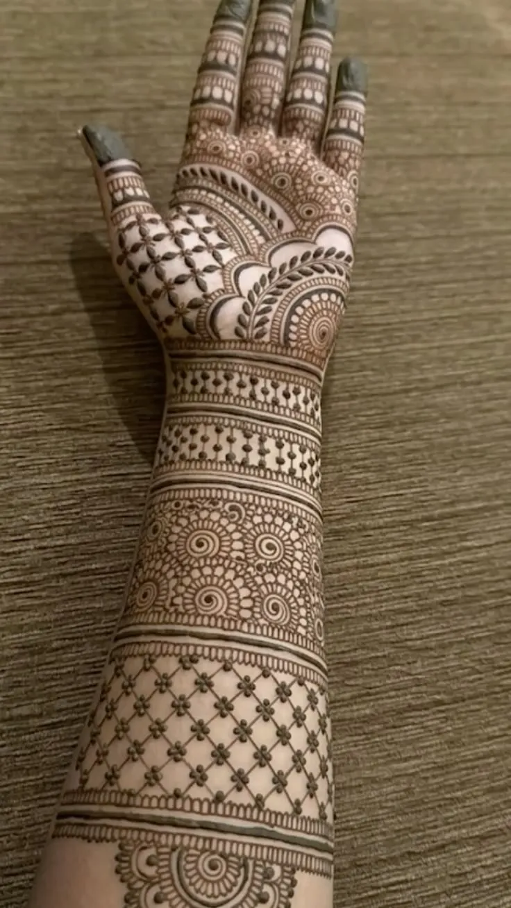 Simple Full Hand Mehndi Design Pictures