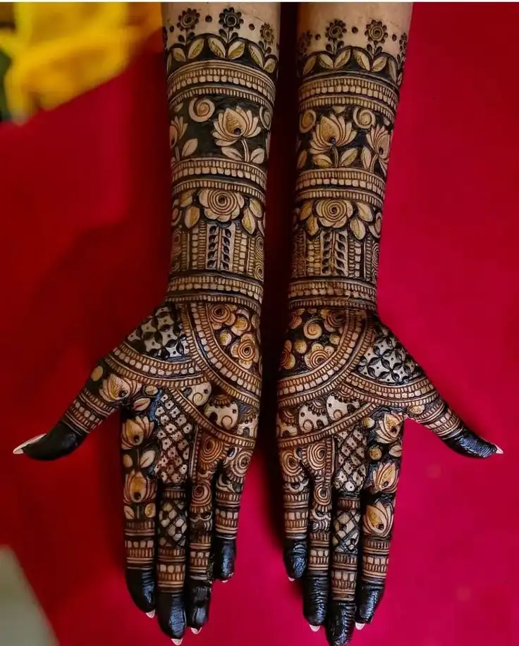 simple full hand mehndi design pictures