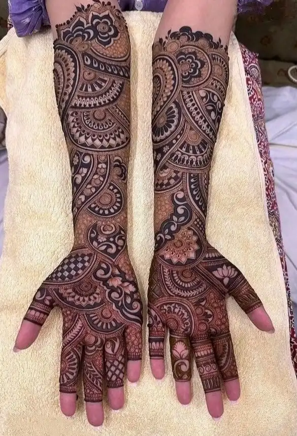 simple full hand mehndi designs photos